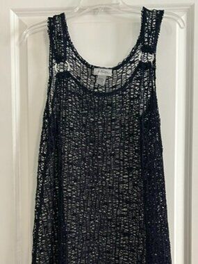 J Valdi Swimsuit Coverup, Navy, Size XL